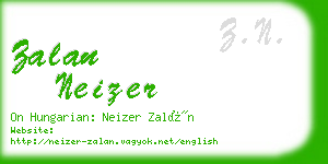 zalan neizer business card